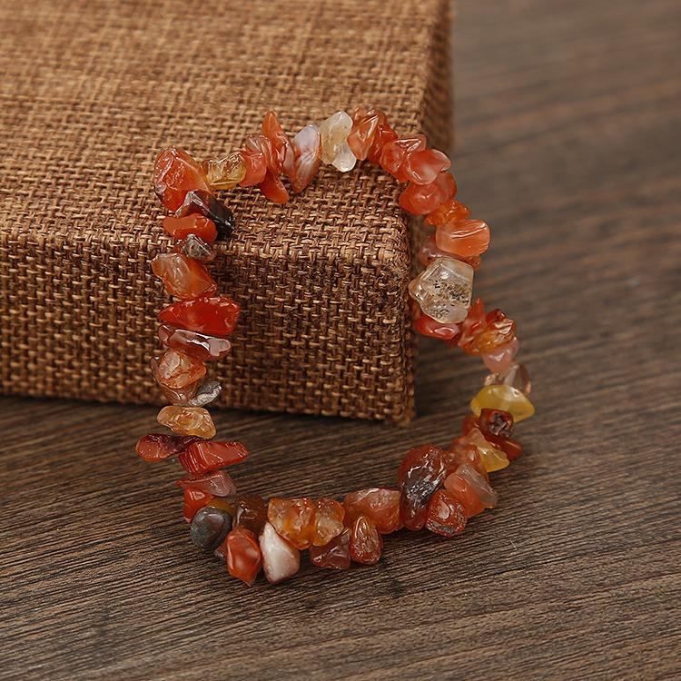 Bohemian Natural Crystal Gravel Armbånd Retro Style Wish Crystal Armbånd Til Kvinder