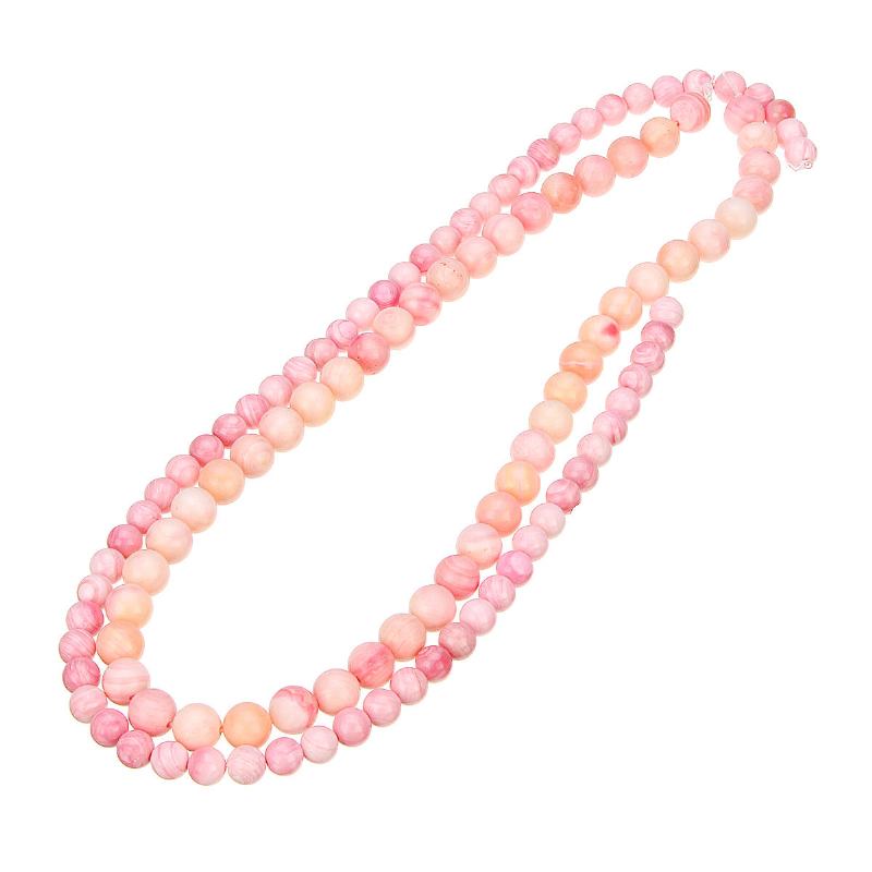 Håndlavet Naturel Pink Queen Conch Shells Runde Perler Stretch Armbånd