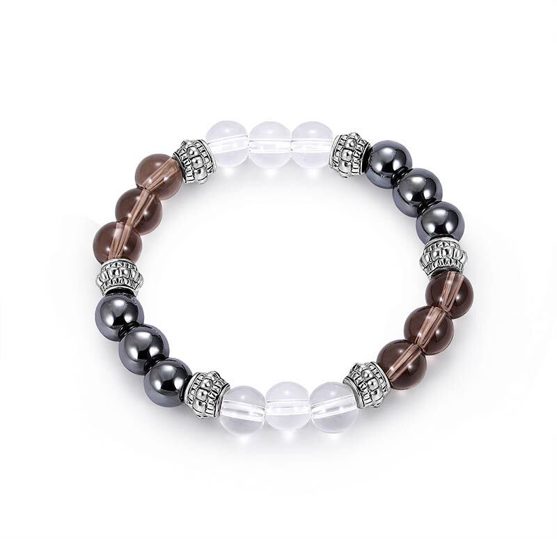 Trendy 8mm Buddha Beads Armbånd Natursten Casual Gradient Beaded Armbånd Til Mænd Gave