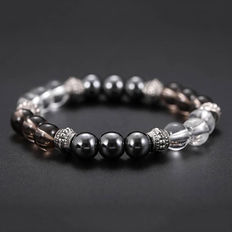 Trendy 8mm Buddha Beads Armbånd Natursten Casual Gradient Beaded Armbånd Til Mænd Gave