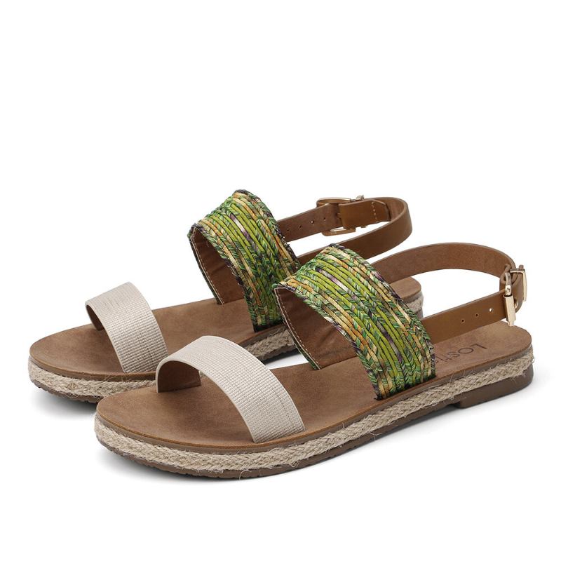 Dame Dobbelt Strap Slip On Bløde Comfy Casual Sandaler