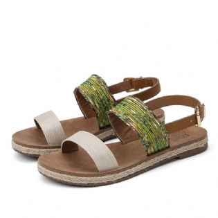 Dame Dobbelt Strap Slip On Bløde Comfy Casual Sandaler