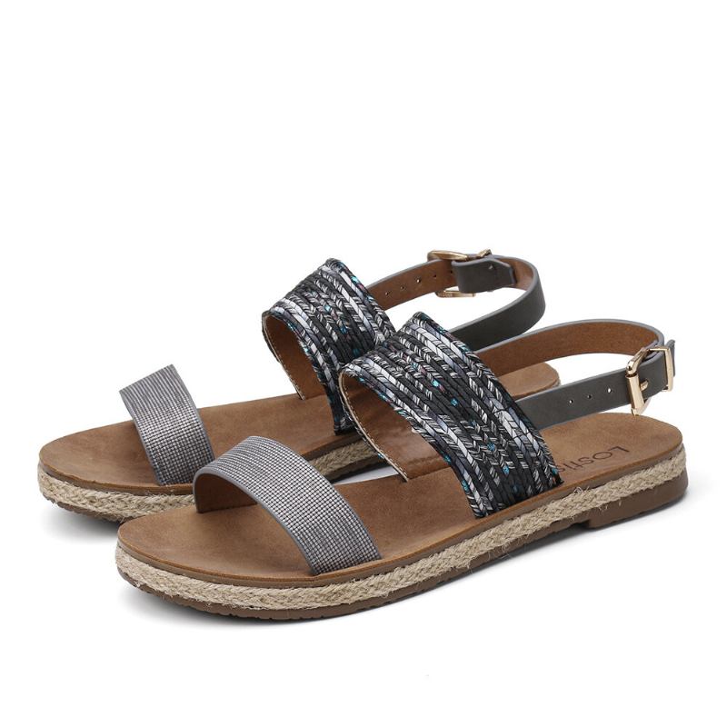 Dame Dobbelt Strap Slip On Bløde Comfy Casual Sandaler