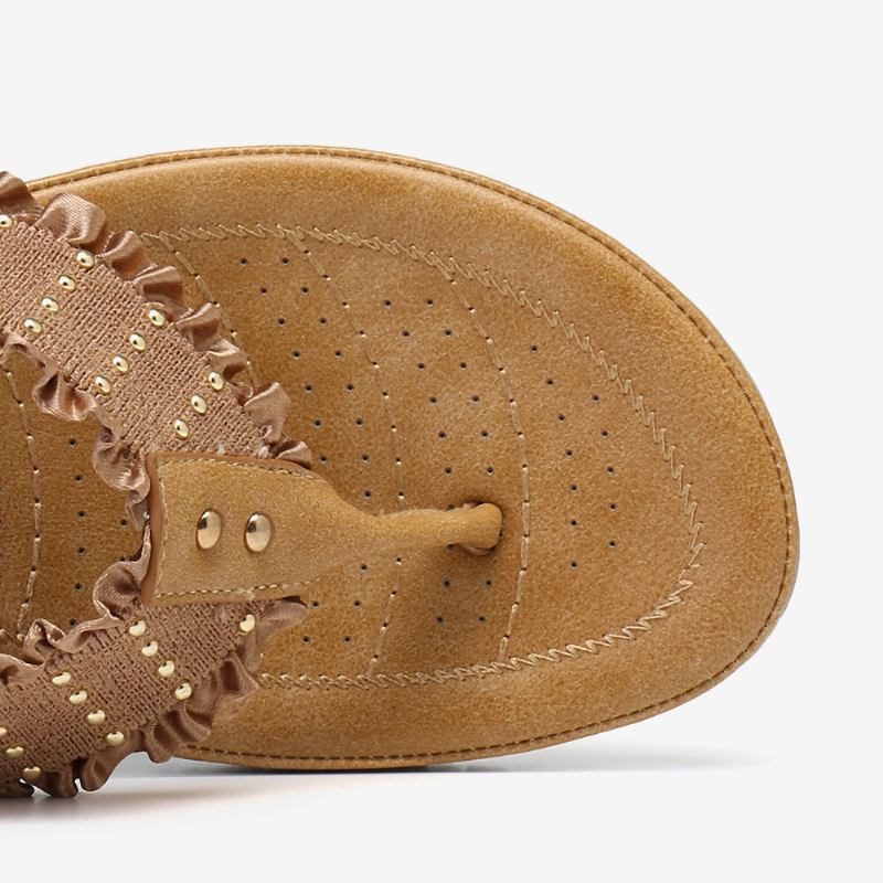 Dame Flæsede Flip Flops Casual Sandaler