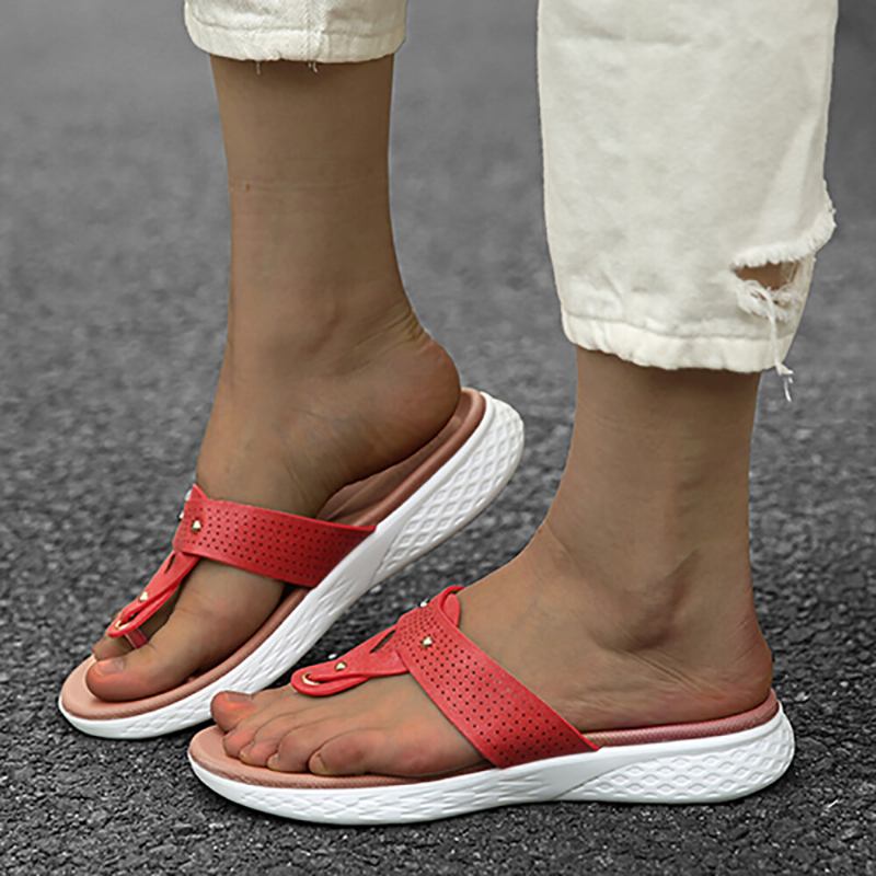 Dame Flip Flop Nitte Sommer Strand Casual Flade Sandaler