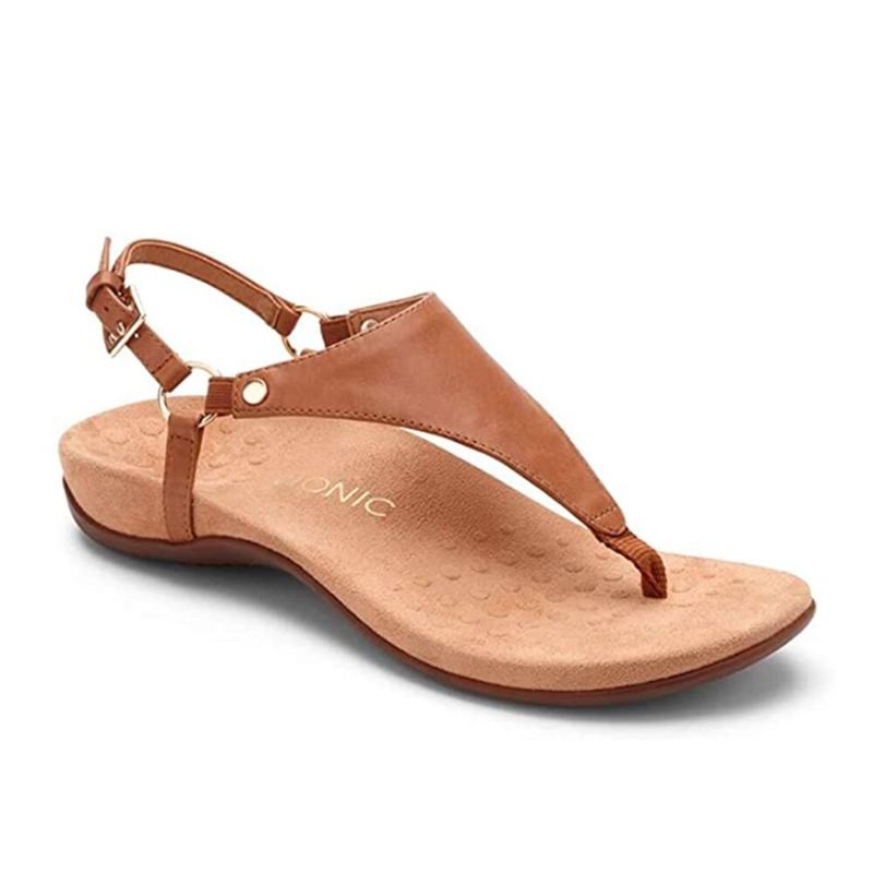 Dame Metal Spænde Flip Flops Casual Flade Slingback Sandaler