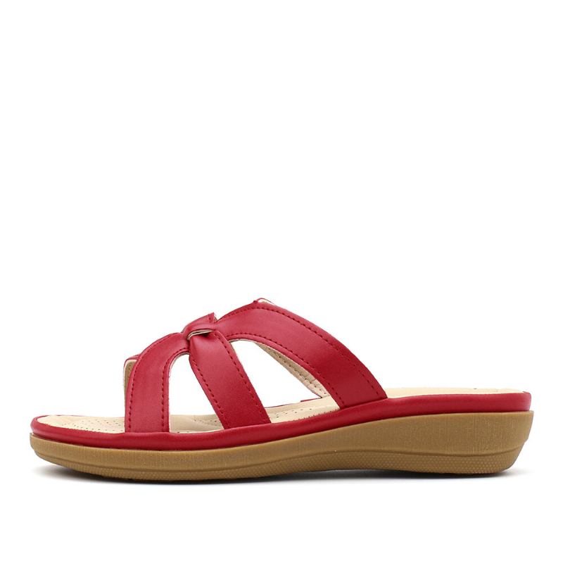 Dameudskæring Åndbar Bærbar Comfy Casual Beach Wedges Sandaler