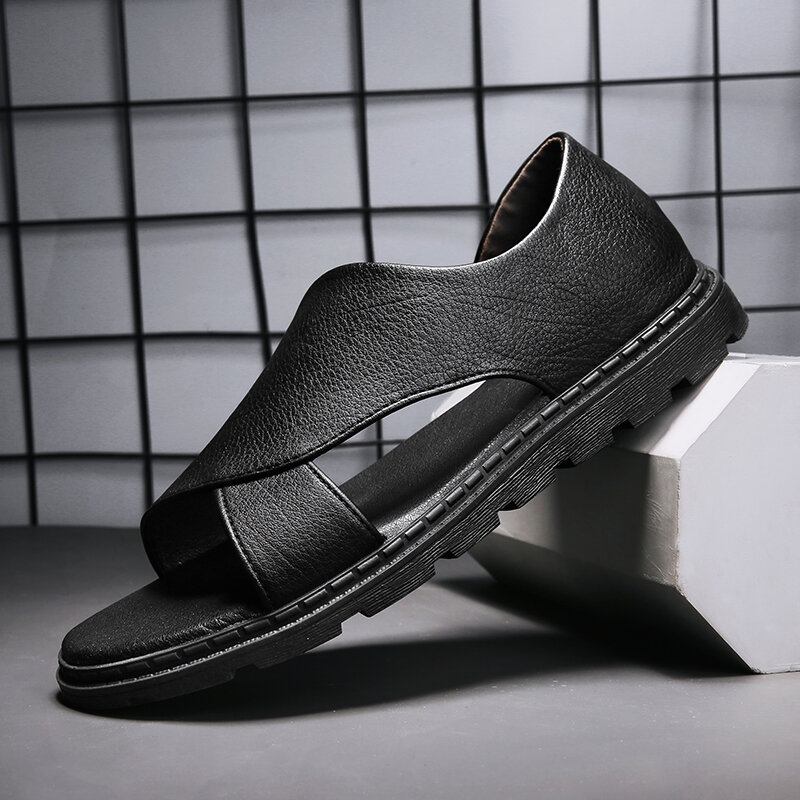 Koskind Til Mænd Åndbar Udhulet Blød Bund Åbnet Tå Slip On Casual Sandaler