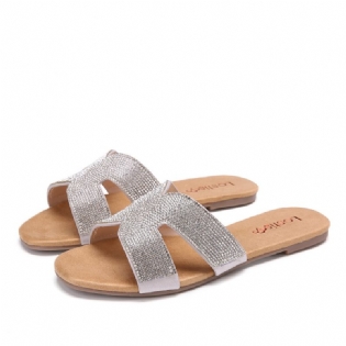 Kvinder Beading Hollow Out Casual Slide Sandaler