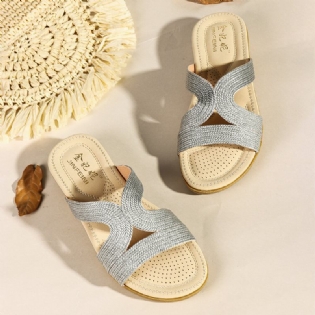 Kvinder Bohemia Weave Cut-out Casual Comfy Wearable Wedges Sandaler