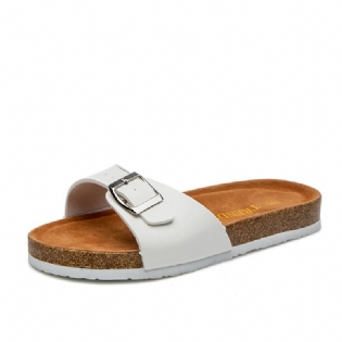 Kvinder Casual Beach Open Toe Platform Hjemmesko Korksandaler