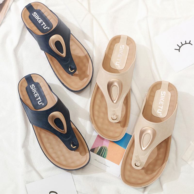 Kvinder Casual Clip Toe Flip Flops Sandaler