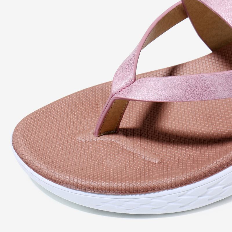 Kvinder Flip Flop Slingback Spænde Blød Sål Casual Flade Sandaler