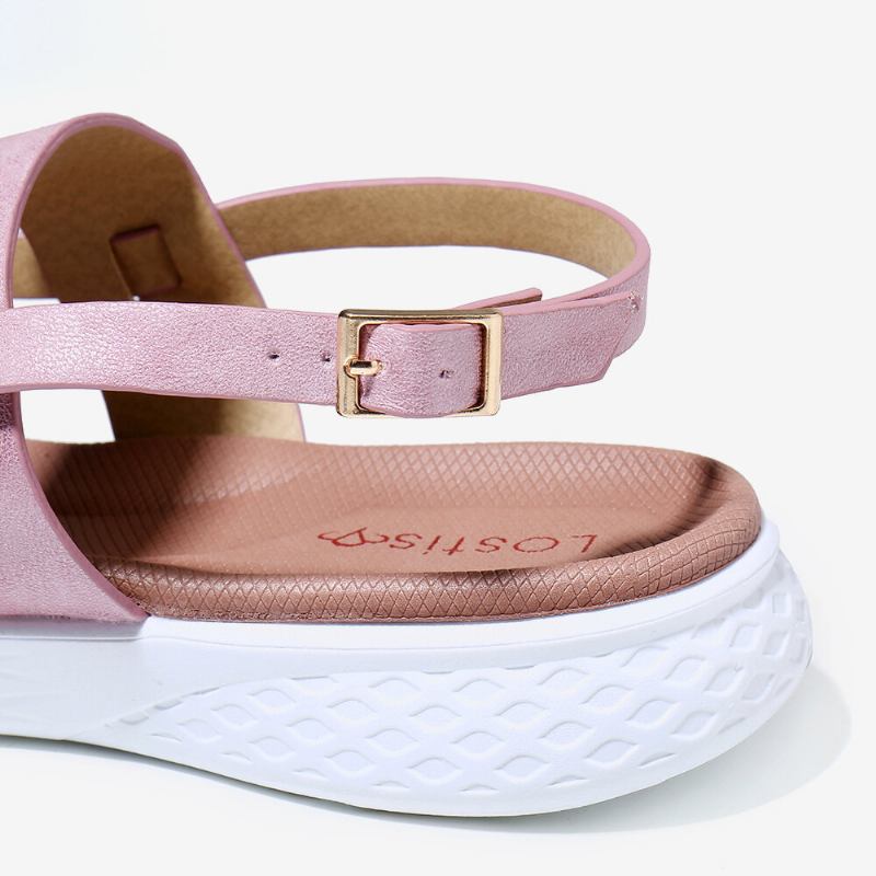 Kvinder Flip Flop Slingback Spænde Blød Sål Casual Flade Sandaler