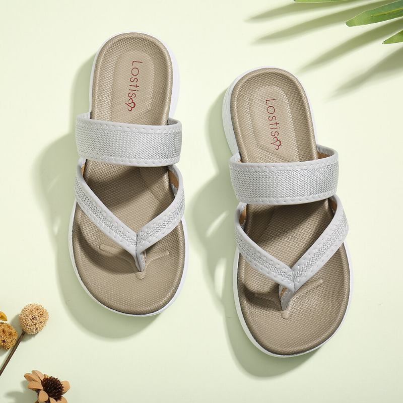 Kvinder Flip Flopsøm Blød Sål Slip On Casual Sommer Flade Sandaler