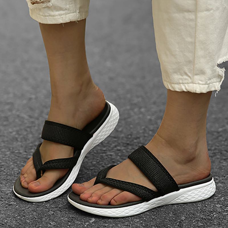 Kvinder Flip Flopsøm Blød Sål Slip On Casual Sommer Flade Sandaler