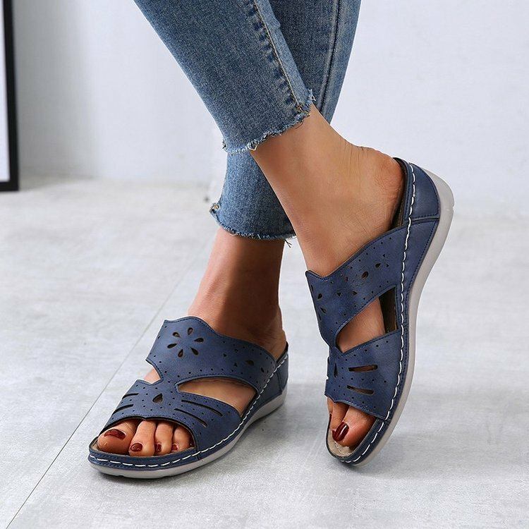 Kvinder Hollow Comfy Non Slip Casual Slip On Wedges Sandaler