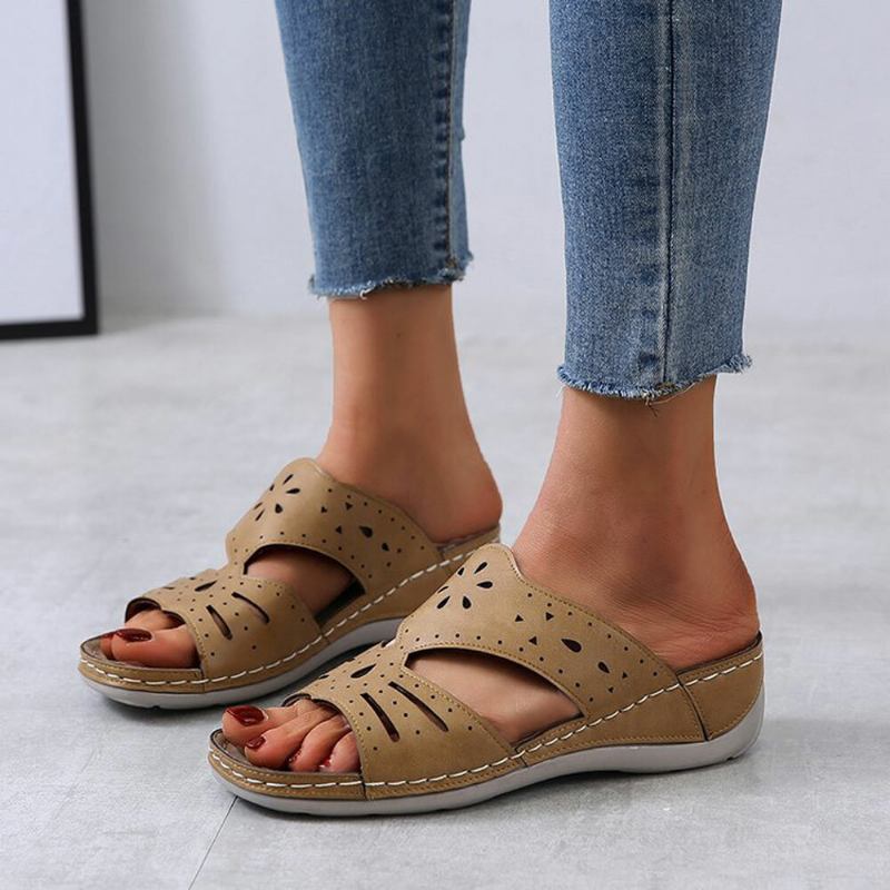 Kvinder Hollow Comfy Non Slip Casual Slip On Wedges Sandaler