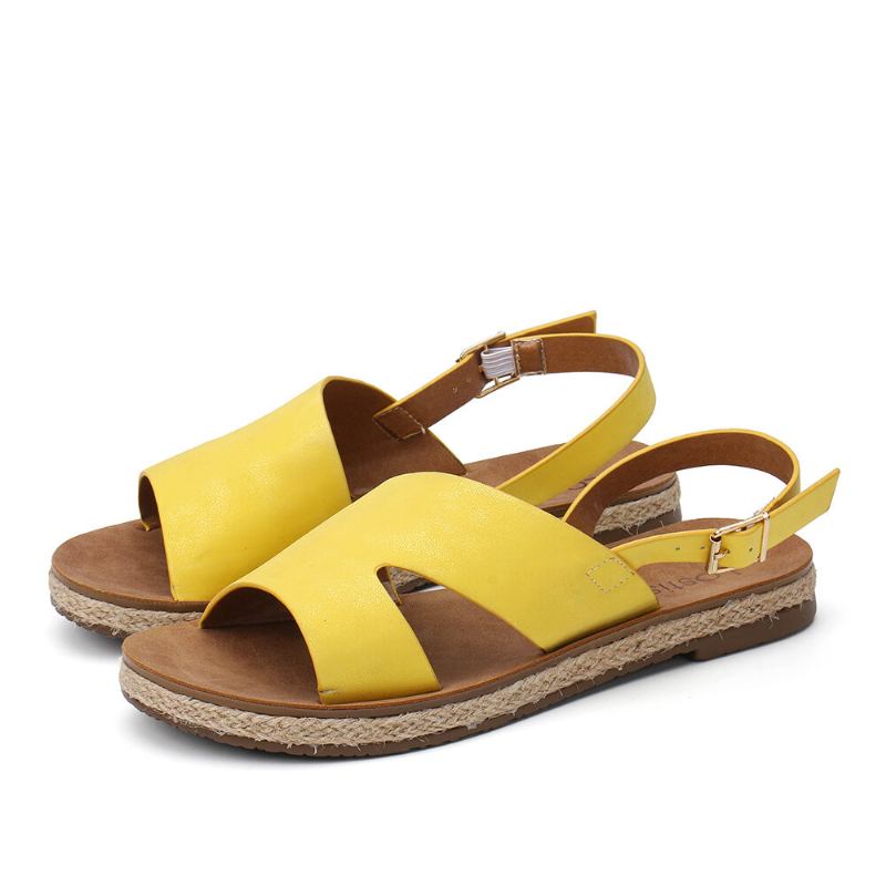 Kvinder Single Strap Casual Slingback Flade Sandaler