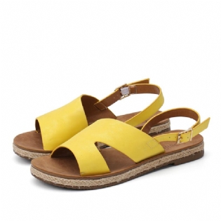 Kvinder Single Strap Casual Slingback Flade Sandaler