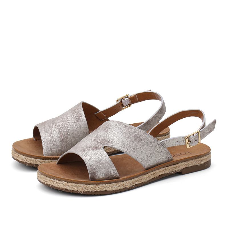 Kvinder Single Strap Casual Slingback Flade Sandaler