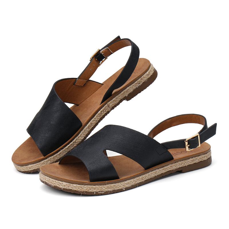 Kvinder Single Strap Casual Slingback Flade Sandaler