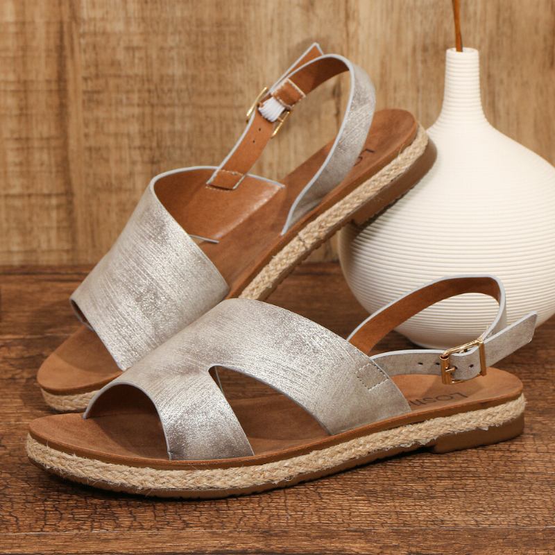 Kvinder Single Strap Casual Slingback Flade Sandaler