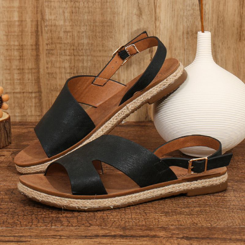 Kvinder Single Strap Casual Slingback Flade Sandaler