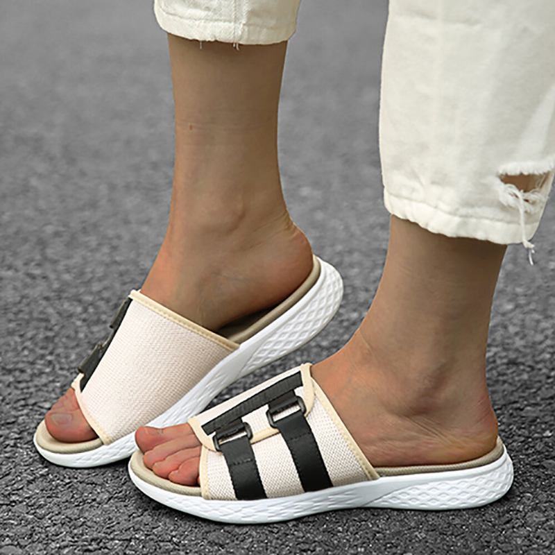 Kvinder Slip On Casual Sommer Daglige Flade Sandaler