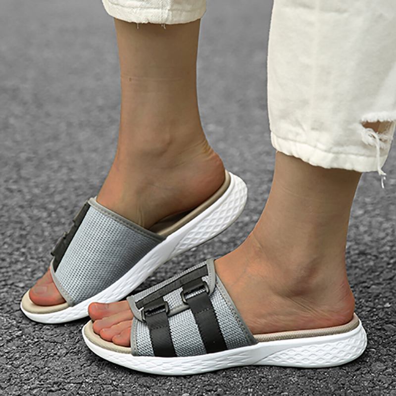 Kvinder Slip On Casual Sommer Daglige Flade Sandaler