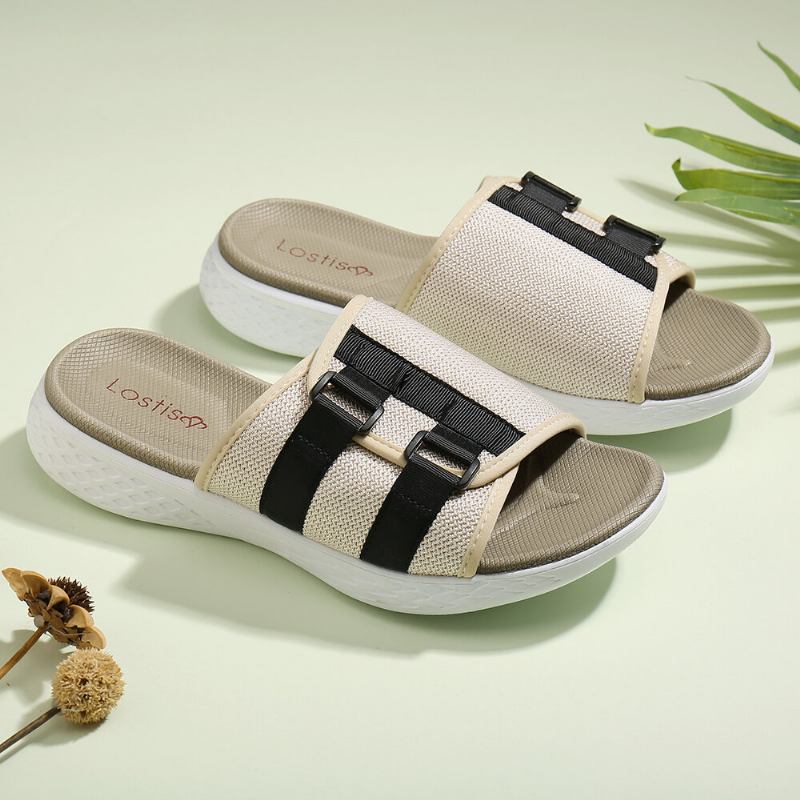 Kvinder Slip On Casual Sommer Daglige Flade Sandaler