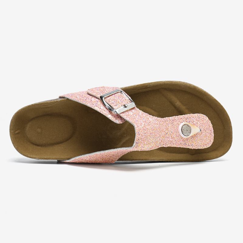 Kvinder Store Størrelser Behagelig Blødt Ruskind Clip Toe Slip On Sandaler