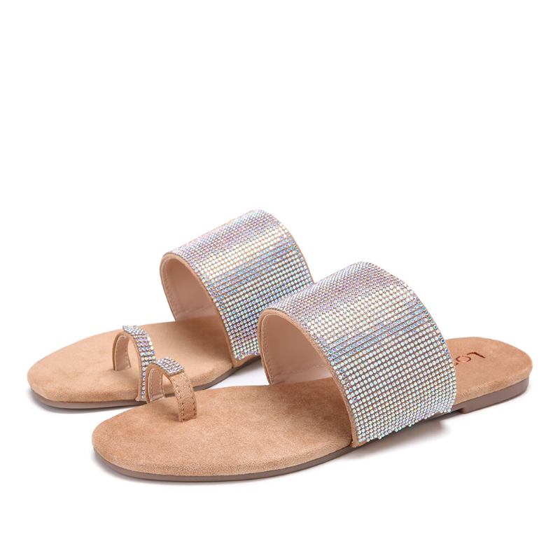 Kvinder Tå Ring Rhinestones Casual Sandaler