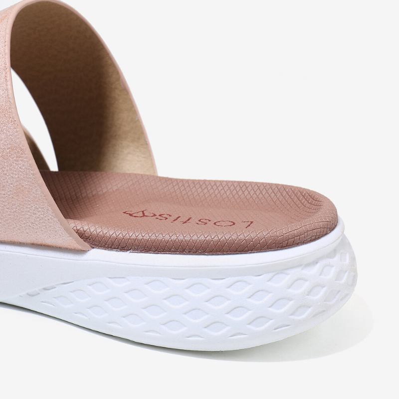 Kvinder Toe Ring Slip On Blød Sål Casual Sommer Flade Sandaler