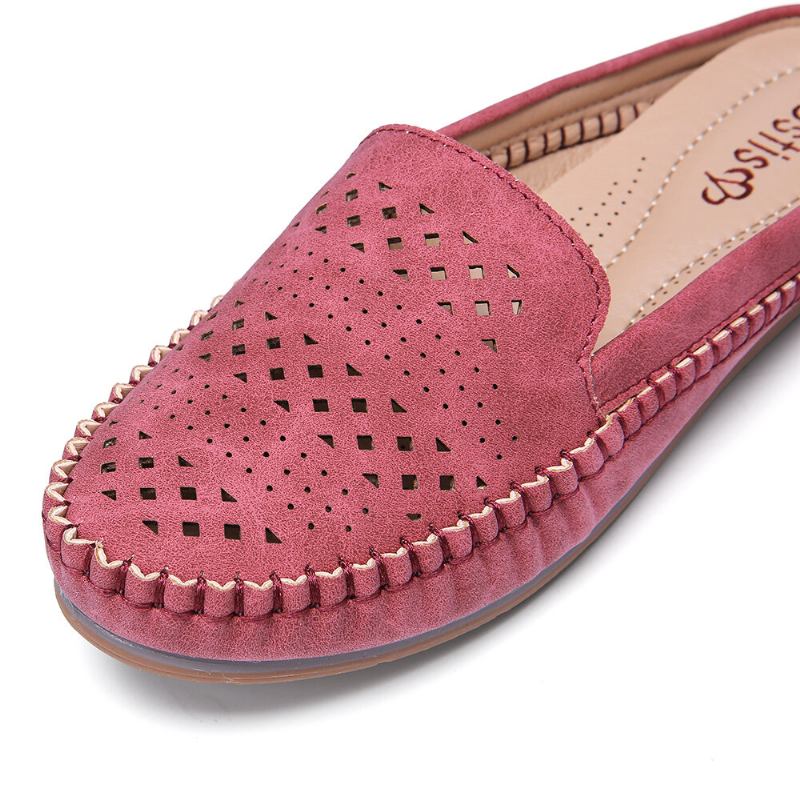 Kvinder Udhult Åndbar Casual Comfy Rygløse Flats Sandaler