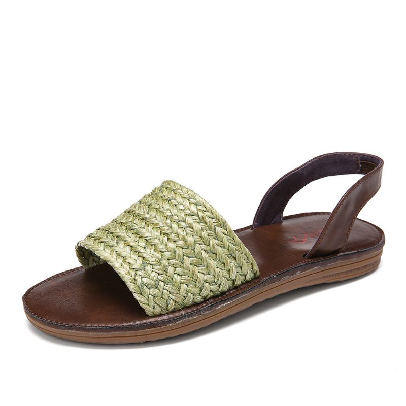 Kvinder Vævet Strap Slingback Casual Sandaler