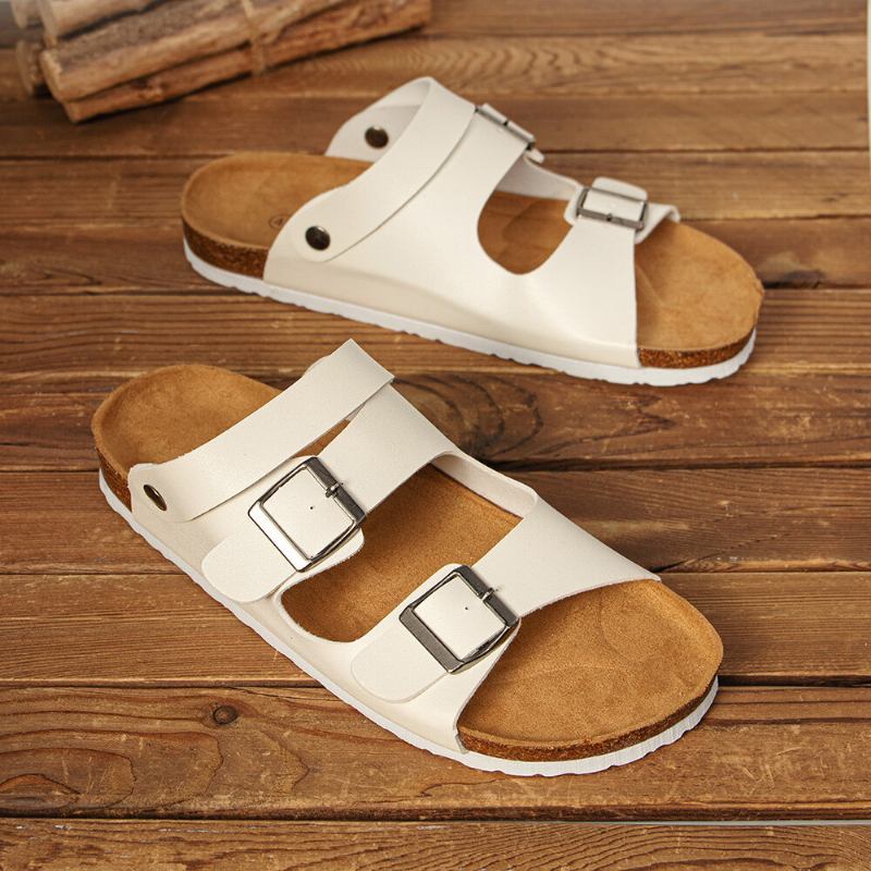 Mænd Åndbar To-vejs Slip-on Skridsikker Korkbund Casual Sandaler