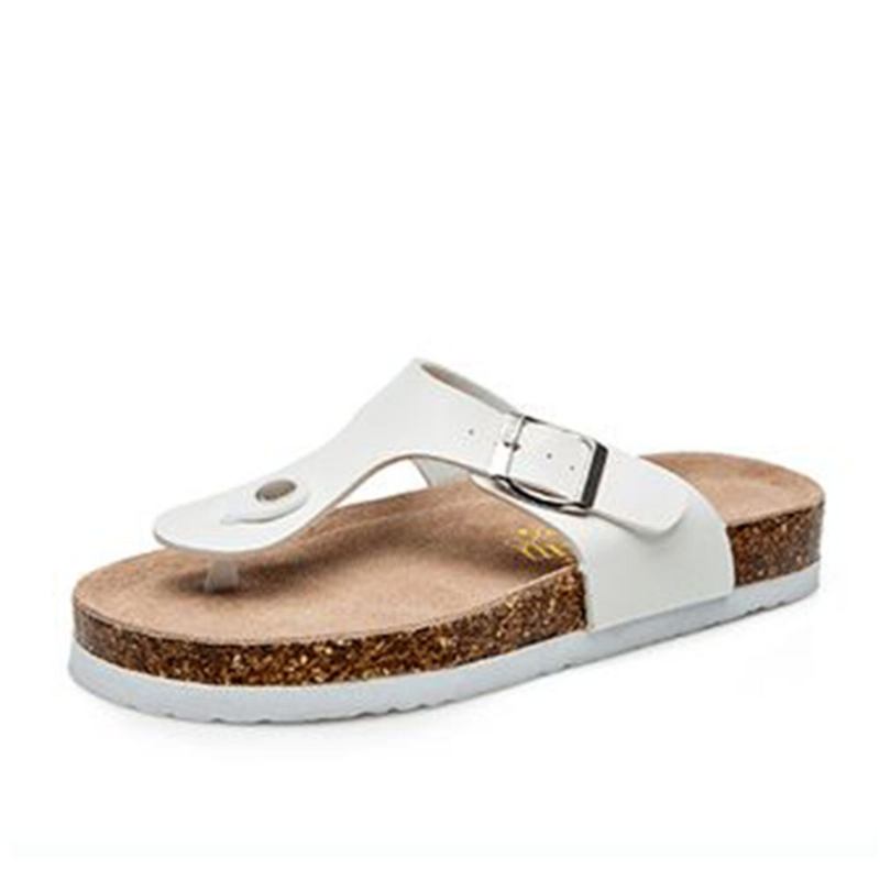 Plus Size Kvinder Casual Blød Sål Flip Flops Udskrivning Beach Cork Sandaler