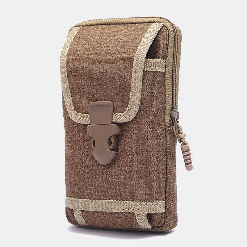 Mænd Canvas Slidfast Casual Sport 6.8 Tommer Telefontaske Taljetaske Tactical Bag