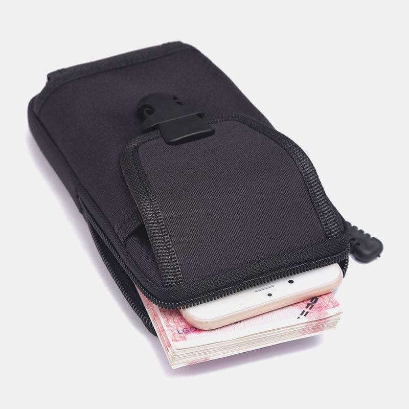 Mænd Canvas Slidfast Casual Sport 6.8 Tommer Telefontaske Taljetaske Tactical Bag