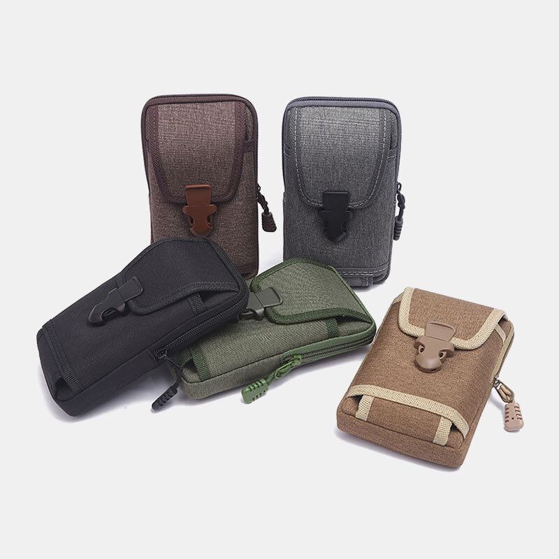 Mænd Canvas Slidfast Casual Sport 6.8 Tommer Telefontaske Taljetaske Tactical Bag