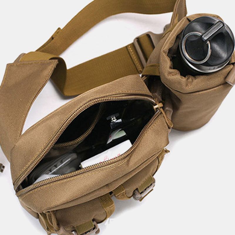 Mænd Nylon Camouflages Multifunktion Udendørs Vandflaske Taljetaske Tactical Bag