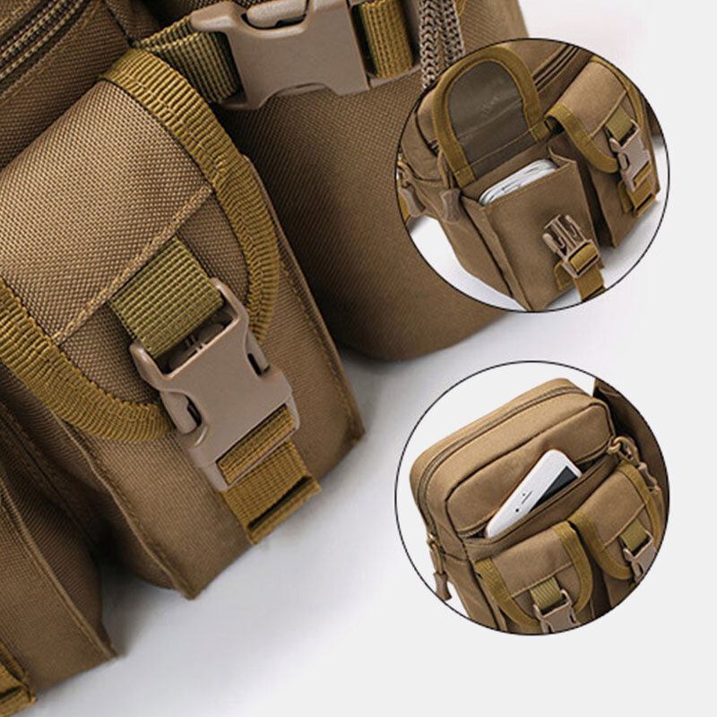 Mænd Nylon Camouflages Multifunktion Udendørs Vandflaske Taljetaske Tactical Bag