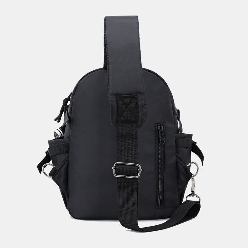 Mænd Muti-lommer Vandtæt Brysttaske Nylon Letvægts Komfortabel Cabriolet Strap Crossbody Taske