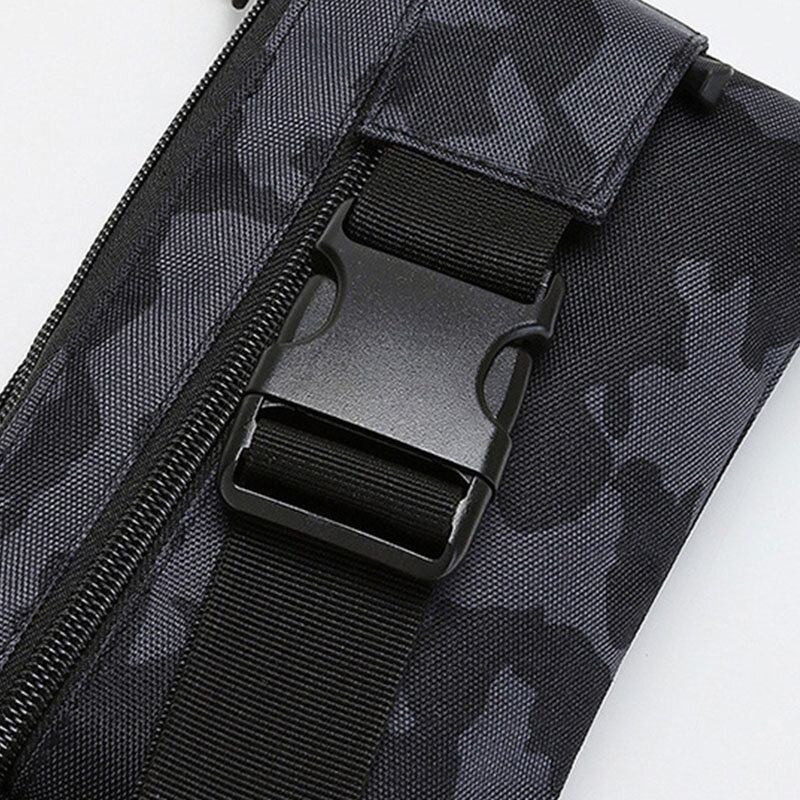 Mænd Nylon Camouflage Multi-bære Multi-lomme Sport Udendørs Taktisk Skuldertaske Brysttaske