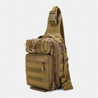 Mænd Nylon Camouflage Multifunktion Stor Kapacitet Udendørs Fiskeri Crossbody Tasker Brysttaske Tactical Bag