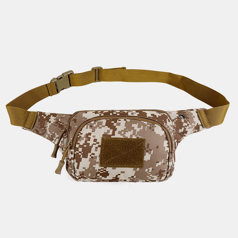 Mænd Nylon Multi-bære Multi-lomme Udendørs Tactical Camouflage Ridning Taljetaske Skuldertaske Brysttaske