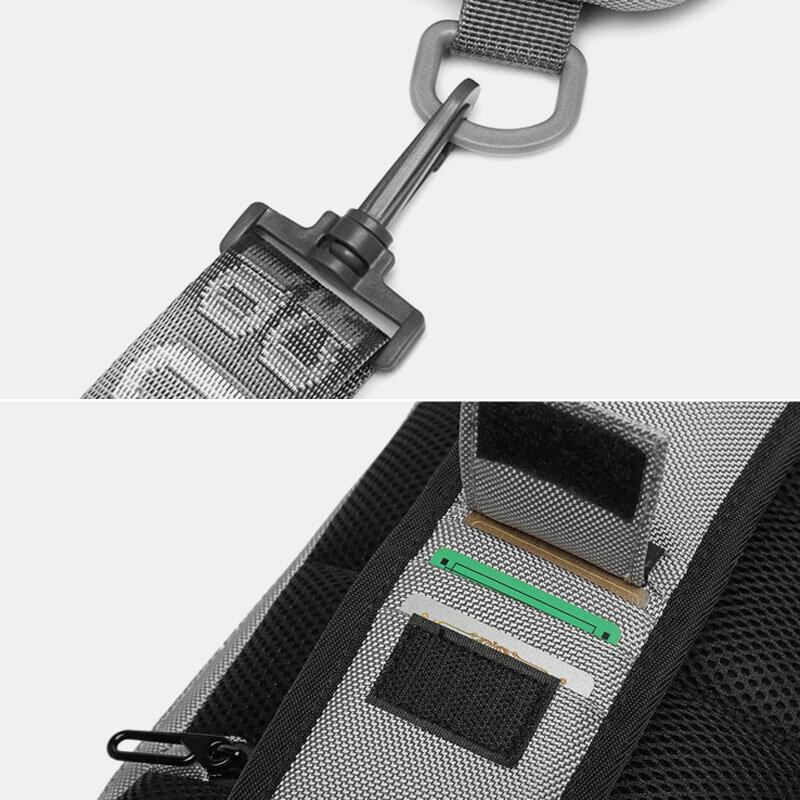 Mænd Oxford Brev Forside Adgangskodelås Tyverisikring Design Usb-opladning Crossbody-taske Multi-lommer Multi-rums Brysttaske