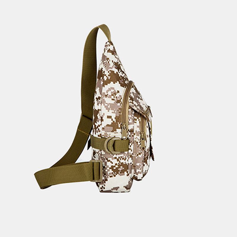 Mænd Oxford Vandtæt Multi-pocket Tactical Sling Crossbody Taske Brysttaske Sling Bag