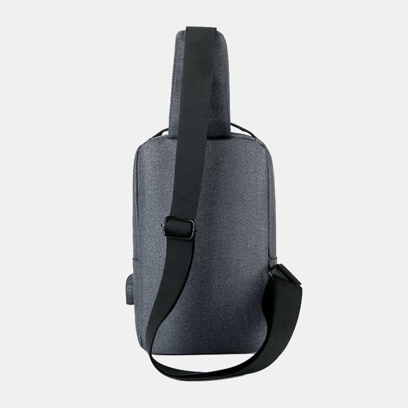 Mænd Usb-opladning Brysttaske Med Flere Lommer Oxford Skridsikker Slidfast Vandtæt Afslappet Skuldertaske Crossbody-tasker